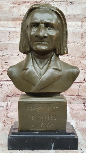 Franz liszt bronze sculpture - bronze,