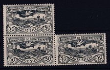 TIMBRES EUROPE POLOGNE HAUTE SILESIE N 40** AVEC VARIETE SUR 2 TIMBRES VOIR SCAN