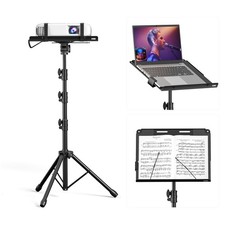 Video Projector Stand -4 in 1 Foldable Music Desk with Spring Arm T...