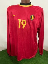 Maillot Belgique Officiel Match Porté Indossé Shirt Jersey Camiseta Vintage COA