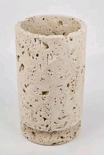Andres Stone Design 10" Table Vase Natural Travertine Turkish Home Decor 