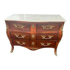 Italian Marble Top Mahogany Commode. (French Style )