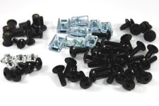 Honda CBR 600 RR 2009-2012 Aluminium Noir Tête de fourche & pare-brise Kit Vis