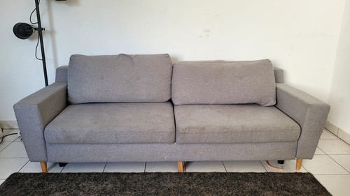 Canapé dépliable gris 80cm