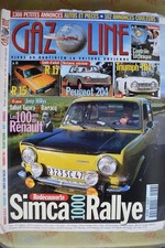 $$µ Revue Gazoline N°36 Simca 1000 Rallye  R15 R17  Peugeot 204  Triumph TR4
