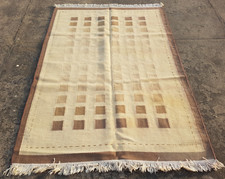 Vintage Traditional Handmade Beautiful Berber Kilim Floor Rug Carpet 185x125 cm