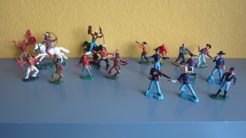 Lot figurines cow boys - cow, et