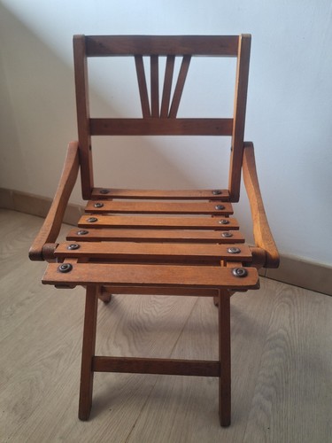 Ancienne petite chaise pliante - ancienne,