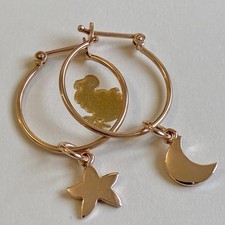 Dodo Pomellato Earrings Rings Rings Rose Gold Pendant Star Moon Original