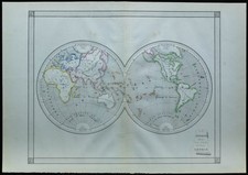 1850ca - Mappemonde - Carte