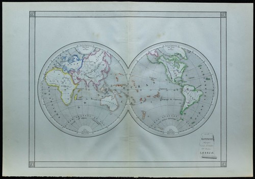 1850ca mappemonde carte - 1850ca,