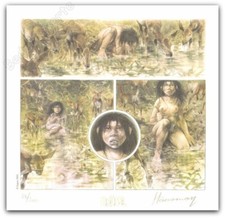 Ex-libris René Hausman Les Chasseurs de l'Aube 300ex signé 20x20,5 cm