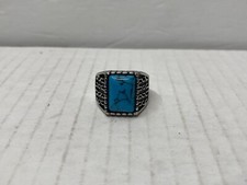 925 Argent Avec Turquoise Et Marcassite Ring