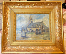 Bretagne Tableau ancien scène