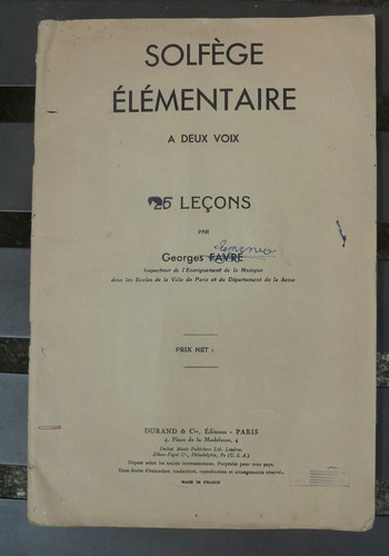 Ancien livre solfège - de,