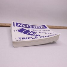 (100-Pk) Notice This Container Has Been Triple Rinsed Label 6" 