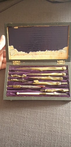 Boite compas ancien fin - de,