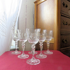 6 red wine glasses in Lorraine crystal near ocean model tommy H 16.7cm
