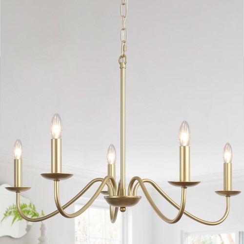 Lustre doré lumières - doré, 5