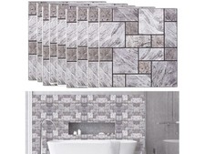 10 dalles murales adhésives - 30 x 30 cm - Mur en pierres - Infactory