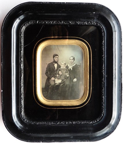 Daguerreotype 1850 couple - 1850, avec