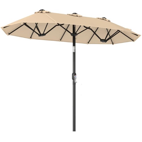 Parasol double avec manivelle