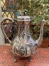 Antique French Sterling Silver Coffee Tea Pot Louis XV Style Late 19th Century