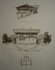 Lithographie d'un Chalet