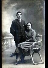 BOURGES (18) PHOTOGRAPHY ABEL Photo Card COUPLE BERRICHON & Art Deco Armchair