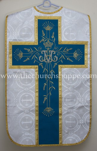Chasuble marian bleue avec - chasuble,