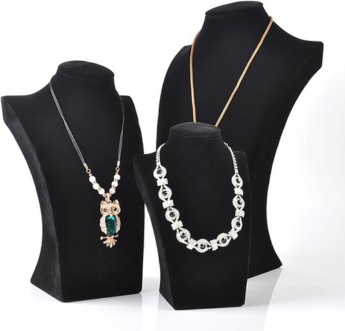 Buste porte bijoux velours - buste,