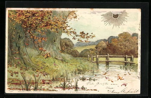 Lithographie soleil - au,