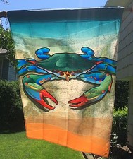Blue Crab Flag Beach Nautical
