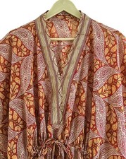 Kaftan En Coton Pur Rouge Robe