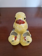 ANCIEN SERVITEUR EN PORCELAINE SEL POIVRE MOUTARDE DECOR POUSSINS