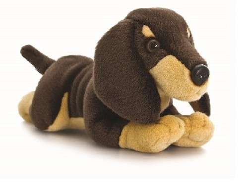 Peluche chien dachshund 30cm - peluche,