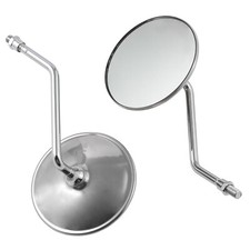 Pair of Custom Chrome Motorcycle Mirrors Mirrors Large M10