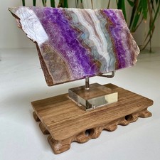 1.21LB Hand cut and repaired natural amethyst agate crystal slices