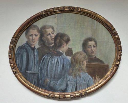 Huile sur panneau chorale - sur,