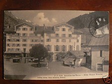 Old postcard Swiss Loueche Les Bains Hotel Maison Blanche