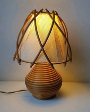 lampe chevet bambou rotin