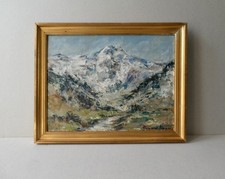 tableau, huile, paysage de