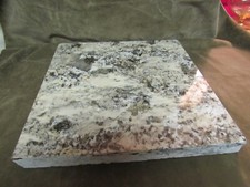 Vintage Marble Stone Granite Square Table top Insert Thick White Gray Colors