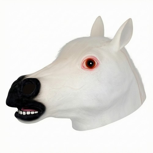Masque latex tête équine - masque,