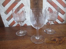 3 verres a eau en cristal de