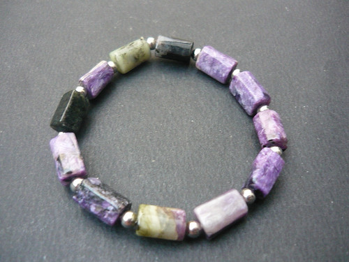 Bracelet perles charoïte - bracelet,