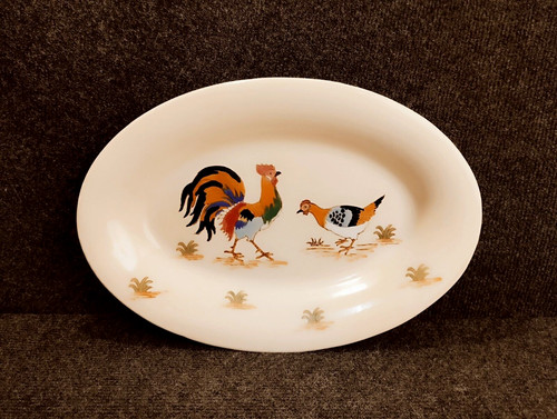 Beau plat faïence longwy - faïence,