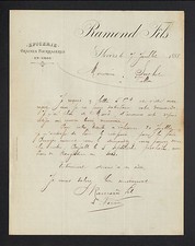 NEVERS (58) FODDER SEEDS & GROCERY STORE wholesale "RAMOND Fils" in 1888