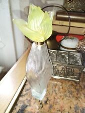 ELEGANT NILANG LALIQUE YELLOW LOTUS CAP REFILLABLE VAPE BOTTLE 21cm (3)