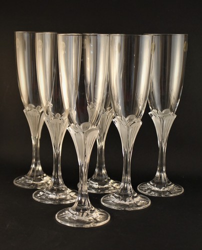 Flutes champagne cristal - 6, à
